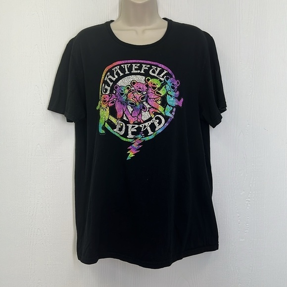 Grateful Dead - Grateful Dead Tye Dye Dancing Bears Black T Shirt Size Large - Picture 2 of 9
